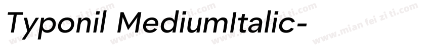 Typonil MediumItalic字体转换